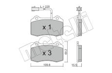 Sada brzdových destiček, kotoučová brzda METELLI 22-0251-7