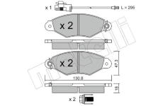 Sada brzdových destiček, kotoučová brzda METELLI 22-0253-2