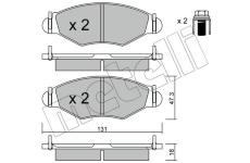 Sada brzdových destiček, kotoučová brzda METELLI 22-0254-0