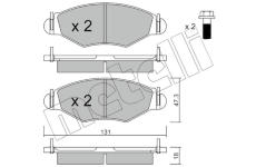 Sada brzdových destiček, kotoučová brzda METELLI 22-0254-1