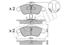 Sada brzdových destiček, kotoučová brzda METELLI 22-0256-0