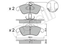 Sada brzdových destiček, kotoučová brzda METELLI 22-0256-1