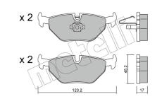 Sada brzdových destiček, kotoučová brzda METELLI 22-0261-0