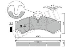 Sada brzdových platničiek kotúčovej brzdy METELLI 22-0262-0