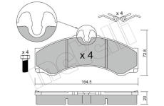 Sada brzdových destiček, kotoučová brzda METELLI 22-0262-1
