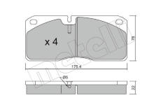 Sada brzdových destiček, kotoučová brzda METELLI 22-0269-0