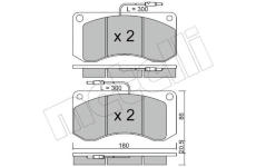 Sada brzdových destiček, kotoučová brzda METELLI 22-0272-0