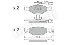 Sada brzdových destiček, kotoučová brzda METELLI 22-0273-1