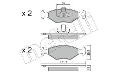 Sada brzdových platničiek kotúčovej brzdy METELLI 22-0273-2