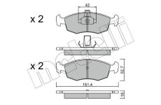 Sada brzdových destiček, kotoučová brzda METELLI 22-0274-3