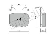 Sada brzdových platničiek kotúčovej brzdy METELLI 22-0275-0
