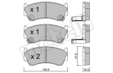 Sada brzdových destiček, kotoučová brzda METELLI 22-0277-0