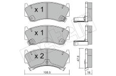 Sada brzdových destiček, kotoučová brzda METELLI 22-0278-0