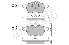 Sada brzdových destiček, kotoučová brzda METELLI 22-0279-0