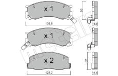 Sada brzdových destiček, kotoučová brzda METELLI 22-0281-0