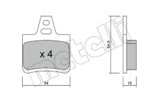 Sada brzdových platničiek kotúčovej brzdy METELLI 22-0285-0