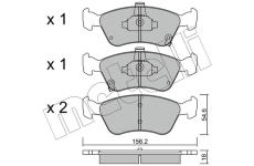 Sada brzdových destiček, kotoučová brzda METELLI 22-0287-0