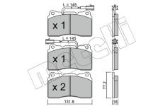 Sada brzdových destiček, kotoučová brzda METELLI 22-0288-0