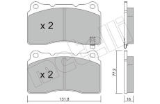 Sada brzdových destiček, kotoučová brzda METELLI 22-0288-5