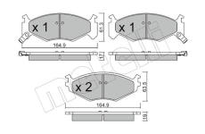 Sada brzdových destiček, kotoučová brzda METELLI 22-0289-0