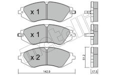 Sada brzdových destiček, kotoučová brzda METELLI 22-0294-0