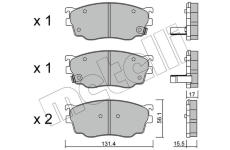 Sada brzdových destiček, kotoučová brzda METELLI 22-0301-0