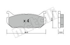 Sada brzdových platničiek kotúčovej brzdy METELLI 22-0303-0