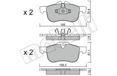 Sada brzdových destiček, kotoučová brzda METELLI 22-0307-0