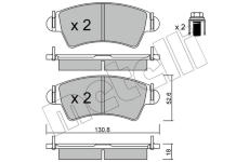 Sada brzdových destiček, kotoučová brzda METELLI 22-0313-0