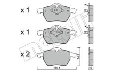 Sada brzdových destiček, kotoučová brzda METELLI 22-0314-1