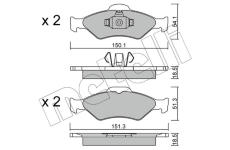 Sada brzdových destiček, kotoučová brzda METELLI 22-0315-0