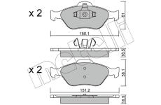 Sada brzdových destiček, kotoučová brzda METELLI 22-0316-0