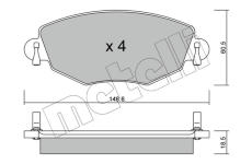 Sada brzdových destiček, kotoučová brzda METELLI 22-0318-0