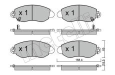 Sada brzdových destiček, kotoučová brzda METELLI 22-0320-0