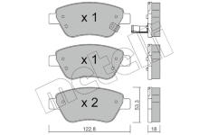 Sada brzdových destiček, kotoučová brzda METELLI 22-0321-2