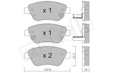 Sada brzdových destiček, kotoučová brzda METELLI 22-0321-4