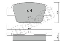 Sada brzdových platničiek kotúčovej brzdy METELLI 22-0323-0