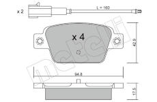 Sada brzdových destiček, kotoučová brzda METELLI 22-0323-1