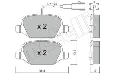 Sada brzdových destiček, kotoučová brzda METELLI 22-0323-2