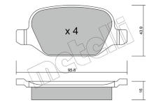 Sada brzdových platničiek kotúčovej brzdy METELLI 22-0324-1