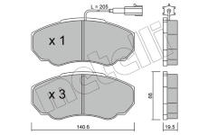 Sada brzdových destiček, kotoučová brzda METELLI 22-0325-0