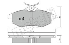 Sada brzdových destiček, kotoučová brzda METELLI 22-0328-0