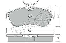 Sada brzdových platničiek kotúčovej brzdy METELLI 22-0329-0