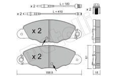 Sada brzdových destiček, kotoučová brzda METELLI 22-0334-0
