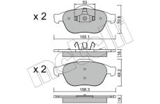 Sada brzdových destiček, kotoučová brzda METELLI 22-0336-0