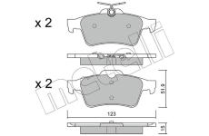 Sada brzdových destiček, kotoučová brzda METELLI 22-0337-3