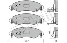 Sada brzdových destiček, kotoučová brzda METELLI 22-0339-1