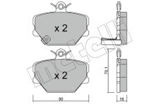 Sada brzdových destiček, kotoučová brzda METELLI 22-0341-0