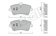 Sada brzdových destiček, kotoučová brzda METELLI 22-0342-0