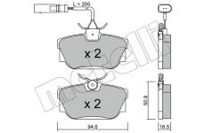 Sada brzdových destiček, kotoučová brzda METELLI 22-0346-2